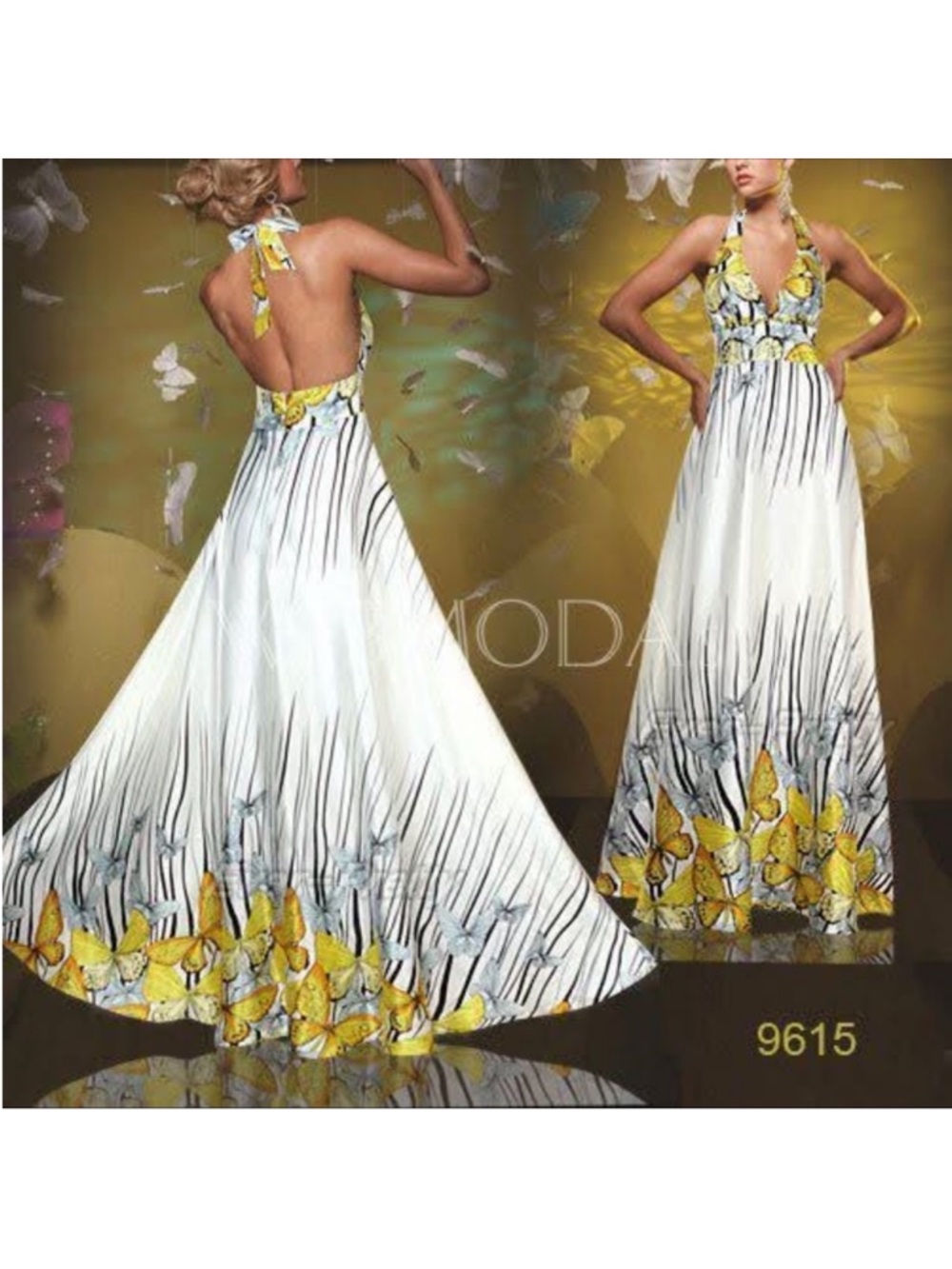 Ever Pretty Butterfly Halter Dress Size 12